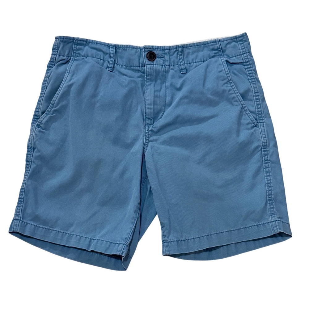 American Eagle Outfitters Men's Blue Prep Chino Shorts Size 30 Cotton 100%